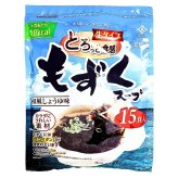 永井海苔 もずくスープ 15食入り 沖縄県産 もずくスープ (生タイプ) 和風しょうゆ味 乾燥ネギ付き #532557 食品ストック 温かいスープや冷たいアレンジレシピに ランチのお供　父の日の準備