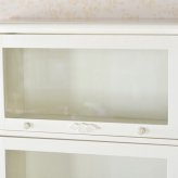 本棚 書棚 フラップ扉 ディスプレイ サイドボード 収納 ホワイト 白 姫系 フェミニン アンティーク調 ロココ調 スノーホワイトプリンセス スライド本棚4段 新生活