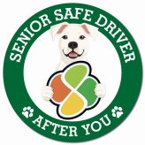 カーサイン 高齢者マーク SENIOR SAFE DRIVER ドゴアルヘンティーノ マグネット 強力 直径13cm 肉球 日本製 車 ステッカー