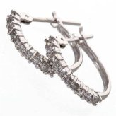 ピアス レディース 18K ホワイトゴールド ダイヤ 20石 エタニティピアス ダイヤモンド 18金 高級 ジュエリー 記念日 誕生日 プレゼント ギフト 贈り物