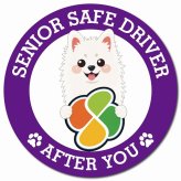 カーサイン 高齢者マーク SENIOR SAFE DRIVER スピッツ マグネット 強力 直径13cm 肉球 日本製 車 ステッカー