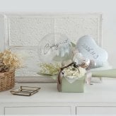 電報 結婚式 祝電 ハートバルーンアレンジ Éclat -エクラ-【電報 結婚式 誕生日 開店祝い バルーン ドライフラワー 祝電 お祝い ギフト ナチュラル おしゃれ 名入れ メッセージ】