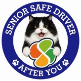 カーサイン 高齢者マーク SENIOR SAFE DRIVER キムリック ステッカー シール 直径13cm 肉球 日本製 車