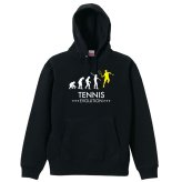 テニス パーカー プルオーバー メンズ レディース ジュニア 練習着 裏パイル おもしろ 名入れ スウェット おしゃれ キッズ 大きいサイズ 文字入れ無料 「テニスエボリューション」 アートワークスコウベ 【送料無料】