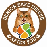 カーサイン 高齢者マーク SENIOR SAFE DRIVER ソマリ マグネット 強力 直径13cm 肉球 日本製 車 ステッカー