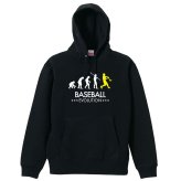 野球 パーカー プルオーバー メンズ レディース ジュニア 練習着 裏パイル おもしろ 名入れ スウェット おしゃれ キッズ 大きいサイズ 文字入れ無料 「ベースボールエボリューション」 アートワークスコウベ 【送料無料】