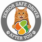 カーサイン 高齢者マーク SENIOR SAFE DRIVER アメリカンボブテイル ステッカー シール 直径13cm 肉球 日本製 車