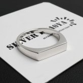 シルバー925 印台リング 細め シグネットリング シルバーリング スタンプリング 細身 シンプル メタル レディース 女性 金属アレルギー対応 指輪