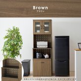 食器棚 キッチン収納 キッチンボード ワゴンタイプ 可動棚付き 幅59cm 高さ182cm キッチンラック 省スペース ワゴン収納 スライド収納 炊飯器 オープンスペース 電子レンジ 家電 キャビネット 整理整頓 頑丈 ワゴンキャスター付き 新生活：