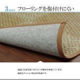 夏ラグ 夏用カーペット ラグ 国産 純国産 日本製 小林製薬 持続性抗菌剤 KOBA-GUARD 制菌 抗菌防臭 夏 い草 市松 モダン 滑り止め 不織布 約191×250cm 新生活