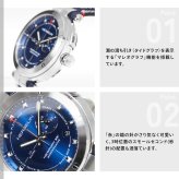 エルブラン HERBELIN ニューポート NEWPORT 43mm 腕時計 メンズ クオーツ H24688A15 ラウンド 革ベルト ネイビー マレオグラフ 35周年記念