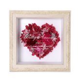 【名入れ可】【 Heartful classic-ハートフルクラシック- 】 ハート型プリザーブドフラワー アンティークフレーム 名入れ 壁掛け 置き型 誕生日 結婚記念日 母の日 還暦 退職祝い 上品