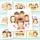 似顔絵 還暦祝い ギフト プレゼント 手描き 贈り物 名入れ 還暦 記念日 お祝い 60歳 誕生日 大人数 お母さん 家族 お父さん 両親 修正無料 名入れ 下書き確認 一生もの 親孝行 似てる そっくり 還暦 長寿 思い出 60歳 クリスマス 引っ越し 古希祝い 闘病中の方への励まし ハロウィン 初任給 イラスト 長寿祝い 米寿祝い 卒寿祝い オリジナル 節目