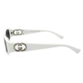 グッチ GUCCI サングラス グローバルフィット アイウェア UVカット レクタンギュラー GG1661S-003 メンズ レディース ユニセックス ホワイト+グレー 国内正規品
