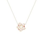【無料ラッピング】  ヨンドシー 4℃ EAU DOUCE Spring Collection K18ピンクゴールド ネックレス ローズクォーツ ブランド 正規品 新品 ギフト プレゼント 人気 おすすめ 誕生日 記念日 クリスマス 送料無料