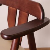 ベビーチェア 完成品 天然木 ライトブラウン・ダークブラウン W44xD44xH72.5cm・座面高49cm・足乗せ高26cm 子供椅子 キッズチェア 木製 ライトブラウン ダークブラウン おしゃれ