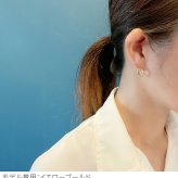 【2個で送料無料】ピアス 輪っか フープ 金属アレルギー ゴールド YG 中折れ ダイヤカット 打ち出し 3×15mm 片耳 メンズ レディース つけっぱなし ひっかからない プレゼント