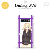SC-03L SCV41 Galaxy S10 スマホケース ソフトケース 女の子 B 紫 メンズ レディース nk-s10-tp1329