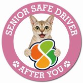 カーサイン 高齢者マーク SENIOR SAFE DRIVER シンガプーラ マグネット 強力 直径13cm 肉球 日本製 車 ステッカー