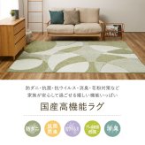 ラグ カーペット 国産高機能 ジャスト 防ダニ 抗菌 防臭 抗ウイルス 消臭 花粉対策 日本製 オールシーズン ホット 床暖房対応 おしゃれ 長方形 約190×190cm