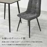 ダイニング3点セット テーブル チェア2脚 幅75 奥行75 高さ72cm 大理石調 グレー ファブリック チェア 北欧 モダン おしゃれ ブラック アイアン脚 リビング 食卓 家具 組立式 新生活 コンパクト 高耐久