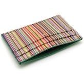 ポールスミス カードケース Paul Smith 名刺入れ カード入れ パスケース メンズ レザー コバルトグリーン マルチストライプ M1A-4768-DMULTI 30 【ラッピング無料 誕生日 お祝い プレゼント ギフト 贈り物】 送料無料