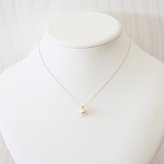［pearl604］8mm - 8.5mm ホワイトピンク ペンダント ネックレス 8月 誕生石 ペリドット あこや真珠