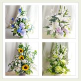【お悔やみの花】【選べる6色】【Mサイズ】【クール便】【最短翌日お届け】フラワーアレンジメント 送料込み 日時指定可 おまかせ制作  | お悔やみアレンジ お供え花  法事 法要 命日 四十九日 葬儀 枕花