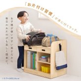 ランドセルラック　子供部屋　キッズファニチャー　サイドフック　教科書　収納棚　引出し　制服　帽子　かばん　掛け　入園　入学　祝い