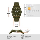 フォッシル FOSSIL 腕時計 メンズ EVERETT アナログ オリーブ シリコンウォッチ FS6178【2026 新作】