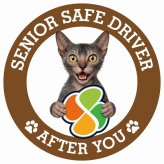 カーサイン 高齢者マーク SENIOR SAFE DRIVER ライコイ ステッカー シール 直径13cm 肉球 日本製 車