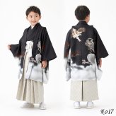 七五三 着物 男の子 5歳 袴 PO-112 購入 販売 鷹兜松 鷹 兜 男児 753 羽織袴 羽織 袴セット 男の子袴 セット 和装 レトロ 龍 子供 五歳 5才 お正月 ボーイズ