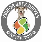 カーサイン 高齢者マーク SENIOR SAFE DRIVER ディアハウンド ステッカー シール 直径13cm 肉球 日本製 車