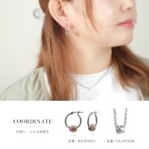 ハワイアンジュエリー ピアス 金属アレルギー対応 純チタンポスト シルバー925 2トーンピンク チャーム フープピアス クロッシングピアス 20G(ゲージ) 幅20mm レディース 誕生日 プレゼント ハロウィン 【品番：HE-SP3212】