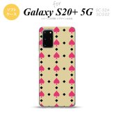 SC-52A SCG02 Galaxy S20+ 5G スマホケース ソフトケース トランプ スペード ベージュ ピンク メンズ レディース nk-s20p-tp540
