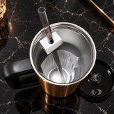 スタバ スタンレー コラボ タンブラー 1183ml ザ・クエンチャー コッパー ブラック 海外限定モデル ステンレスボトル ストロー付 大容量 水筒 おしゃれ 保冷 アウトドア キャンプ オフィス 贈り物 プレゼント 40oz