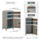 ガーデン エクステリア ポスト付き宅配ボックス 宅配3段タイプ 一体型 置き型 ポスト 大容量 スタンドポスト 宅配ポスト 郵便ポスト 自宅用 モダン 北欧 新生活