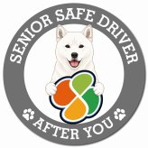 カーサイン 高齢者マーク SENIOR SAFE DRIVER 北海道犬 マグネット 強力 直径13cm 肉球 日本製 車 ステッカー