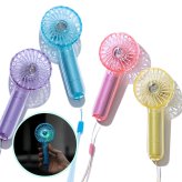 Life on Products クリアファン LEDライト付 アソートセット 4個入り HOE-M181風量調節:3段階 リズムモード有 残暑 便利グッズ 旅行先 暑さ対策 実用的 プレゼント