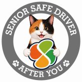 カーサイン 高齢者マーク SENIOR SAFE DRIVER 三毛 ステッカー シール 直径13cm 肉球 日本製 車