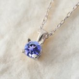 タンザナイト ネックレスプラチナ ネックレス 12月誕生石 一粒 PT950 プラチナ950 白金 チェーン 長さ選べる 40cm 45cm 50cm ギフトラッピング可能 シンプル 華奢 上品 Rapture 彼女 妻 女性 レディース 誕生日 プレゼント ハロウィン 【品番：CG-RSP-29051PT-12】