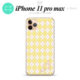iPhone11ProMax iPhone11pro max スマホケース ハードケース アーガイル 黄 紫 +アルファベット メンズ レディース nk-i11pm-1405i