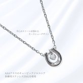ネックレス レディース ステンレス 316l ホースシュー 馬蹄ネックレス キュービック ジルコニア シンプル シルバー ピンク ゴールド ギフト