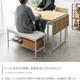 伸長式 ダイニングセット 2~4人用 ダイニングチェア2脚 ダイニングベンチ 収納付き 幅100~135cm 2人用 4人用 天然木 新生活 テーブル 食卓 木製 省スペース 北欧 モダン カントリー おしゃれ