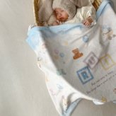 【お名前入りブランケット】Hello Baby ハローベビー 赤ちゃん 新生児 名入れ ギフト 出産祝い ニューボーン 誕生日 出産準備 撮影アイテム ベビーブランケット