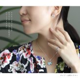 ハワイアンジュエリー ピアス ココナッツ シルバー925 ロジウムコーティング コアウッド 天然ラリマー 選べる キャッチ 20G aumakua 夏 サマー 【品番：049-62-01】