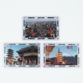 角型マグネット LL 3個セット F 東京 1 お土産 日本 土産 souvenir JAPAN Magnets ご当地 外国人 スーベニア ジャパン