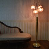 照明 ランプ サイド LED電球対応 ライト おしゃれ さりげない室内エッセンス・イスクージフロアーランプ/GD [Y] 照明 アンティーク ヨーロッパ ロココ クラシック モダン スタンドライト 間接照 ドラマや映画のスクリーンでも ガラス インテリア