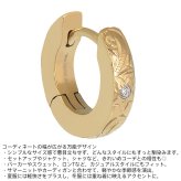 ライオンハート メンズ ダイヤモンド フープピアス ブランド ハワイアン 別注 サージカルステンレス ブラック 黒 シルバー ゴールド ブルー 金属アレルギー対応 ハワイアンジュエリー 片耳用 1点売り