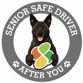 カーサイン 高齢者マーク SENIOR SAFE DRIVER 甲斐犬 マグネット 強力 直径13cm 肉球 日本製 車 ステッカー